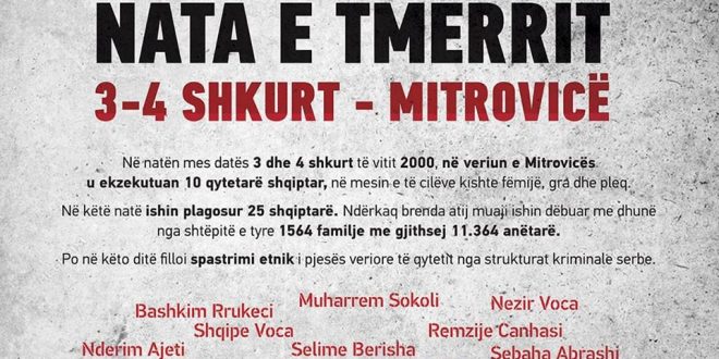 21 vjet nga masakra në veri të Mitrovicës në të cilën kriminelët serbët vranë mizorisht 10 civil shqiptarë