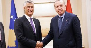 Kryetari Thaçi e falënderon kryetarin Erdogan dhe popullin turk për ndihmën e ofruar Kosovës në këtë kohë të vështirë