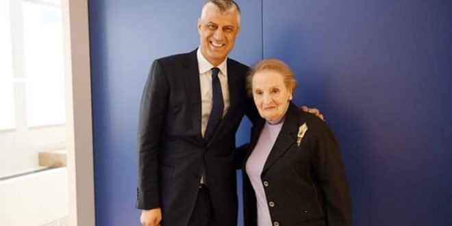 Thaçi: Albright, më mirë se kushdo tjetër personifikon rrugëtimin e vështirë, por me krenari të lirisë e çlirimit të Kosovës