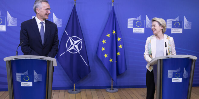 Jens Stoltenberg dhe Ursula von der Leyen, kanë diskutuar për bashkëpunimin midis NATO-s dhe Bashkimit Evropian