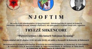 Sot në Rahovec mbahet tryeza shkencore, “Portreti krijues i shkrimtarit Sulejman Krasniqi”