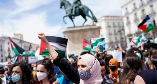 Në kryeqytetin Madrid të Spanjës, u mbajt një marshim në mbështetje të Palestinës