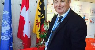 Ambasadori për Paqen Botërore Tahir Shabani, uron presidentin e Parlamentit të Gjenevës profesor François Lefort !