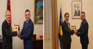 Kryetari i Skenderajt, Bekim Jashari është takuar me ambasadorin e Kosovës dhe të Shqipërisë në Austri