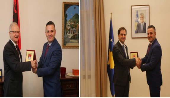 Kryetari i Skenderajt, Bekim Jashari është takuar me ambasadorin e Kosovës dhe të Shqipërisë në Austri