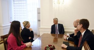 Kryetari i Kosovës, Hashim Thaçi, ka pritur sot në takim ambasadoren e Finlandës në Prishtinë, Pia Stjernvall