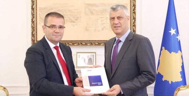 Kreu i shtetit, Hashim Thaçi e ka pritur sot Guvernatorin e Bankës Qendrore të Kosovës, Fehmi Mehmetin