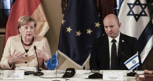 Në vizitën e shtatë dhe të fundit të kancelarës Merkel, në Izrael, ajo u takua me kyeministrin, Naftali Bennett