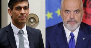 Kryeministri i Shqipërisë, Edi Rama ka zhvilluar një bisedë telefonike me Kryeministrin e Britanisë së Madhe, z. Sunak