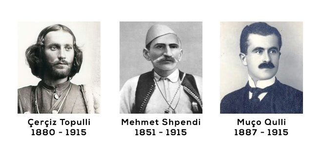 Më 15 korrik të vitit 1915, malazezët kishin vrarë pabesisht Çerçiz Topullin, Mehmet Shpendin dhe Muço Qullin